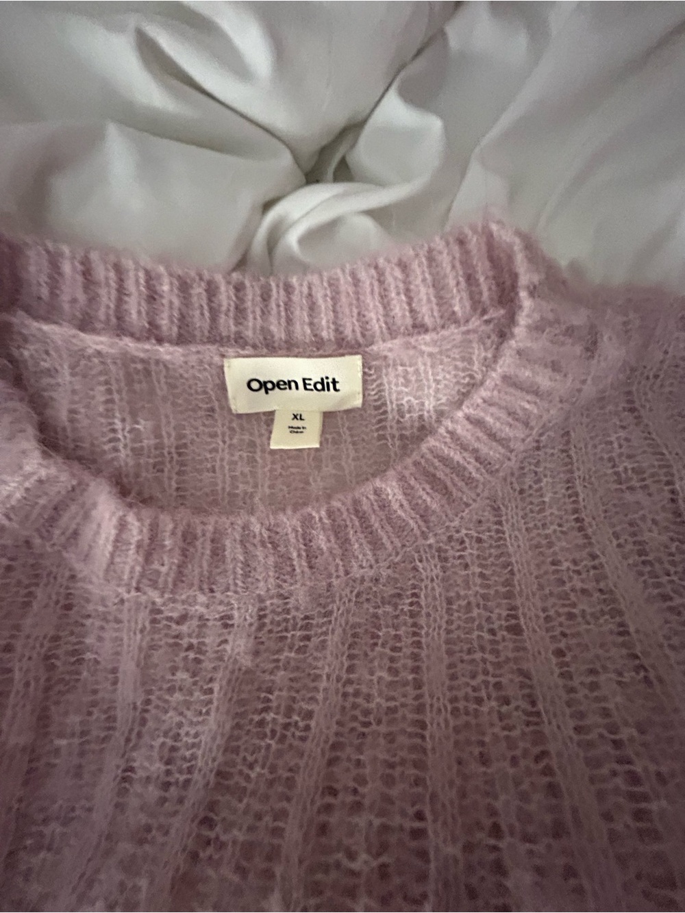 See It Through Airey Frost Pink Relaxed Fit Sweater Top - Picture 2 of 3
